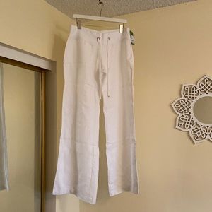 Lilly Pulitzer white linen beach pants NWT